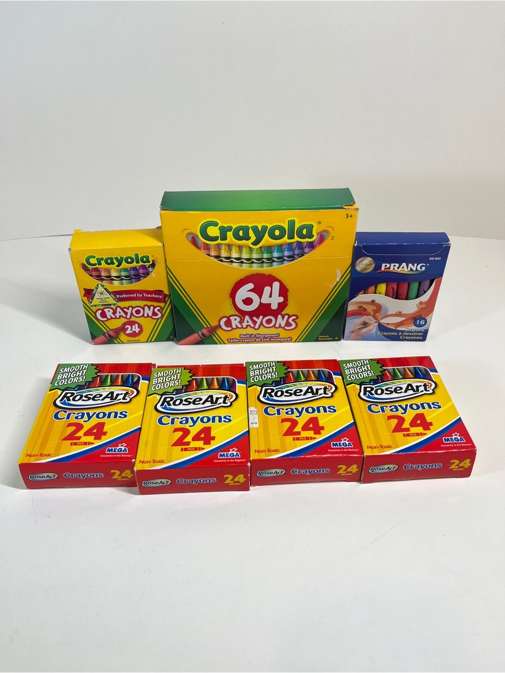 Vintage Mix of Crayon Lot Crayola Prang Rose Art Retired Dandelion Some Used